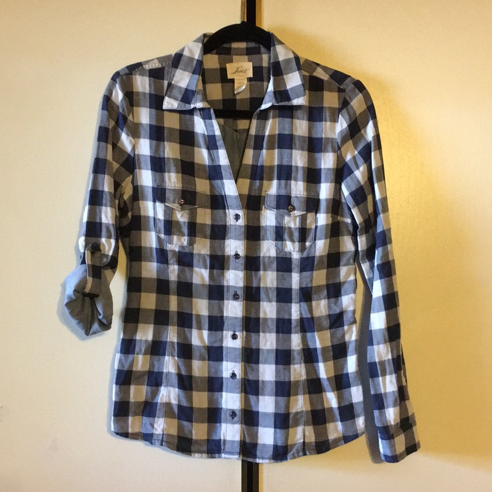 Levis Plaid Button Down - image 1